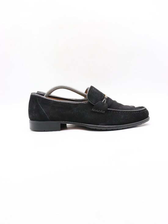 Bally of Switzerland Men\'s Size 11 D Black Suede Loafer Slip On Shoes main image 3